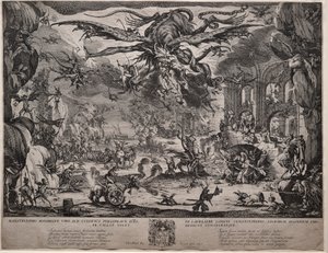 The Temptation of Saint Anthony anden version, 1635. af Jacques Callot