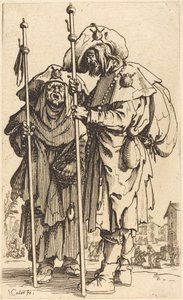 De to pilgrimme, ca. 1622. af Jacques Callot