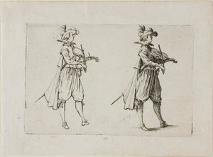 Violinspilleren, fra The Caprices af Jacques Callot