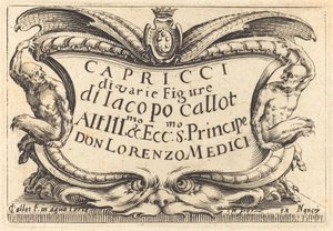 Titelside for "The Capricci" af Jacques Callot