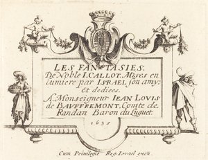 Titelside til "Fantasierne" af Jacques Callot