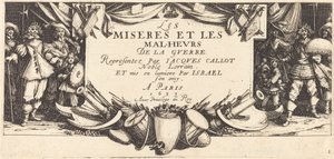 Titelside til "Krigens store elendighed" af Jacques Callot