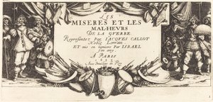 Titelblad til The Large Miserie of War, ca. 1633. af Jacques Callot