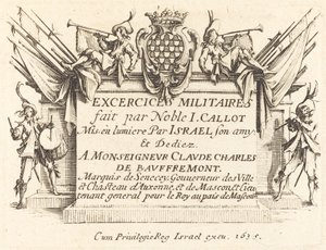 Titelside til The Military Exercises, 16341635. af Jacques Callot