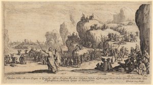 Tropper forlader deres skibe af Jacques Callot