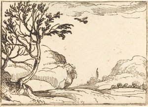 Turteldue, der flyver i ørkenen af Jacques Callot