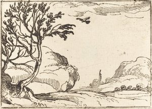 Turteldue, der flyver i ørkenen af Jacques Callot