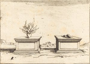 To hjerter, 1628. af Jacques Callot