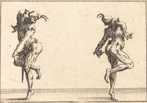 To Pantaloons danser af Jacques Callot