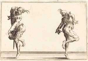 To Pantaloons danser af Jacques Callot