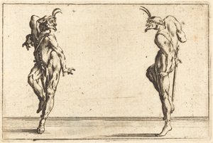 To Pantaloons danser af Jacques Callot