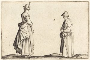 To kvinder i profil af Jacques Callot