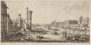 Udsigt over Louvre af Jacques Callot