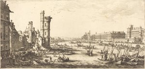 Udsigt over Louvre af Jacques Callot