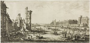 Udsigt over Louvre af Jacques Callot