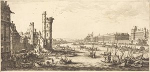 Udsigt over Louvre af Jacques Callot