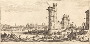 Udsigt over Pont Neuf af Jacques Callot