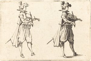 Violinist, ca. 1622. af Jacques Callot