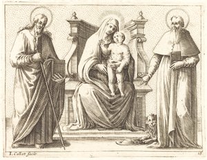 Jomfru og barn med de hellige James og Hieronymus af Jacques Callot