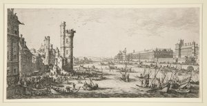 Udsigt over Louvre af Jacques Callot