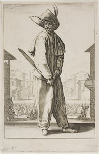 Zanni, fra Tre italienske komikere af Jacques Callot