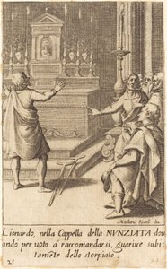 Lionardo af Jacques Callot after Matteo Rosselli