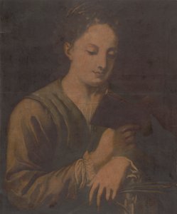 St. Catherine Reading af Jacques Christophe Le Blon