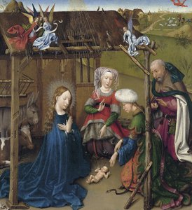 Fødselen, ca 1435 af Jacques Daret