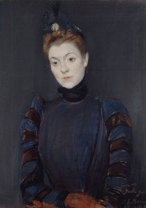Yvette Guilbert, 1891. af Jacques-Emile Blanche