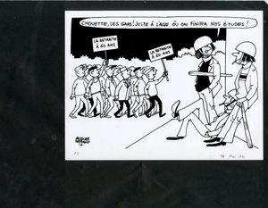 Le Figaro, satire i sort/hvid