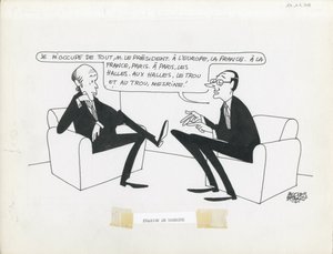 Le Figaro, satire i sort/hvid