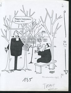 Paris-Presse, Satirisk i B  W af Jacques Faizant