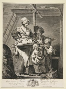 Sælgeren af ​​bagt æble af Jacques Firmin Beauvarlet