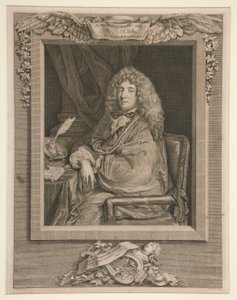 Portræt af Moli?re af Jacques Firmin Beauvarlet