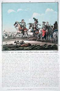 Territorierne i Cambrai respekteres af englænderne, indgraveret af Jean Baptiste Morret (fl.1790-1820)