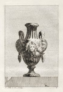 Suite af vaser: Tavle 8, 1746. af Jacques Francois Joseph Saly