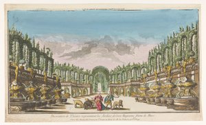 Udsigt over Circe .s have Decoration de théatre, repræsentativ les jardins de Circe (titel på objekt)