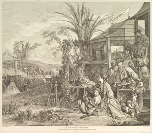La Chasse Chinoise Den kinesiske Jagt, fra Chinoseries, efter 1743. af Jacques Gabriel Huquier