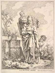 Den gode moder, 1700-tallet. af Jacques Gabriel Huquier