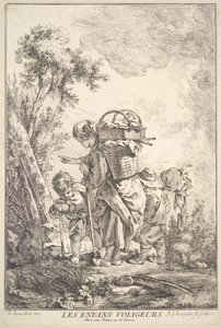 De rejsende børn, midten til slutningen af det 18. århundrede. af Jacques Gabriel Huquier