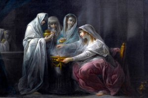 Les Vestales: detalje. 1800-tallet (olie på lærred)