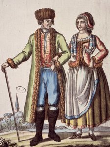 Par fra Prag, gravering af Jacques Grasset de Saint - Sauveur (1757 - 1810) af Jacques Grasset de Saint Sauveur