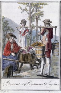 Engelske bønder og bønder - i "" Encyclopedia of Travels"" af Grasset St. Sauveur, red. 1796
