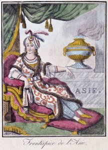 Frontispice of Asia - i "" Encyclopedia of Travels"" af Grasset St Sauveur, red. 1796 af Jacques Grasset de Saint-Sauveur