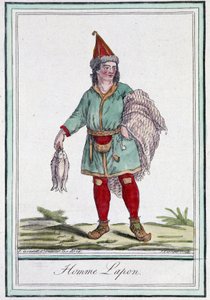 Lapp man - i "" Encyclopedia of travels"" af Grasset Saint Sauveur, red. Paris 1796