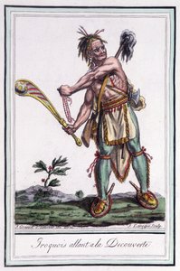 Iroquois "" går til opdagelsen"" - i "" Encyclopedia of travels"" af Grasset St. Sauveur, Paris af Jacques Grasset de Saint-Sauveur
