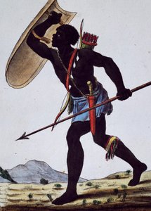Juida kriger, Afrika, gravering fra Encyclopedia of voyages