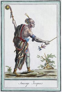 Sauvage iroquois - i "" Encyclopedia of travels"" af Grasset St Sauveur, Paris