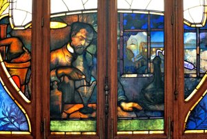 Nancy (afdeling 54), Art Nouveau, Handels- og Industrikammer, Glasmosaik af Jacques Gruber (1870-1936)