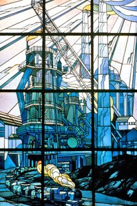 Nancy (afdeling 54), Art Nouveau, Glasmosaik af Jacques Gruber (1870-1936), ved sædet for Pont a Mousson, av. de la befrielse